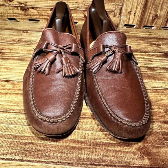 Allen Edmonds Loafers Shoes Sz 9 D Men Brown Urbino Made In Italy - Picture 4 of 7